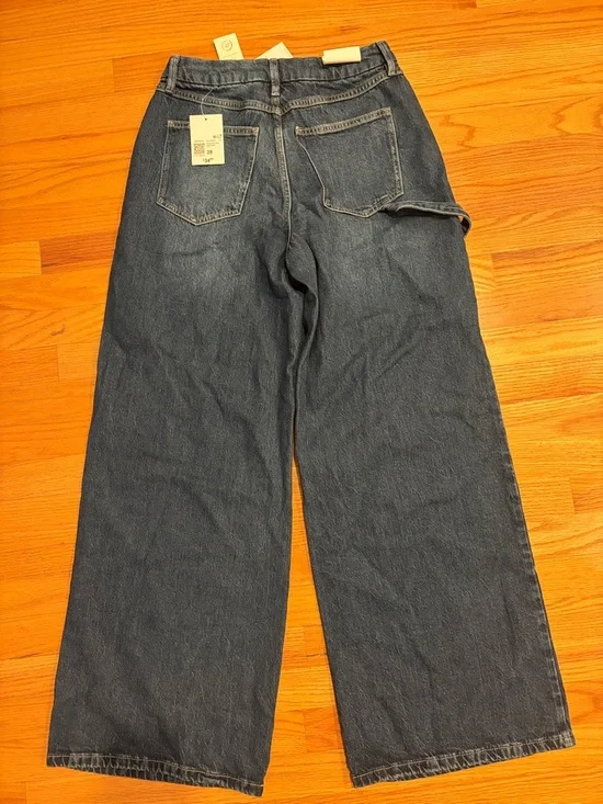 Forever 21 Dark Blue Straight Leg Jeans - Picture 2 of 2